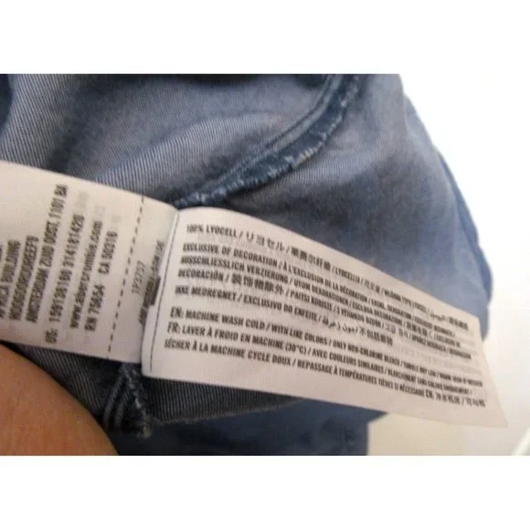 Abercrombie & Fitch Blue Chambray Denim Shirt Sleeve Dress - Women’s Size Medium - Picture 10 of 11